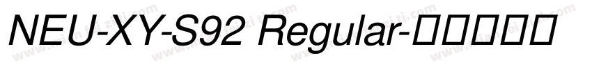 NEU-XY-S92 Regular字体转换